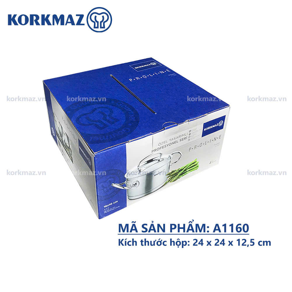 Nồi inox 18/10 Korkmaz Proline 2 lít - 16x10 cm