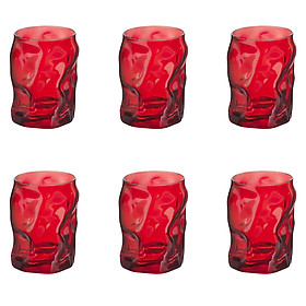 Combo 6 Ly Thủy Tinh Sorgente Bormioli Rocco 300ml - Màu Đỏ