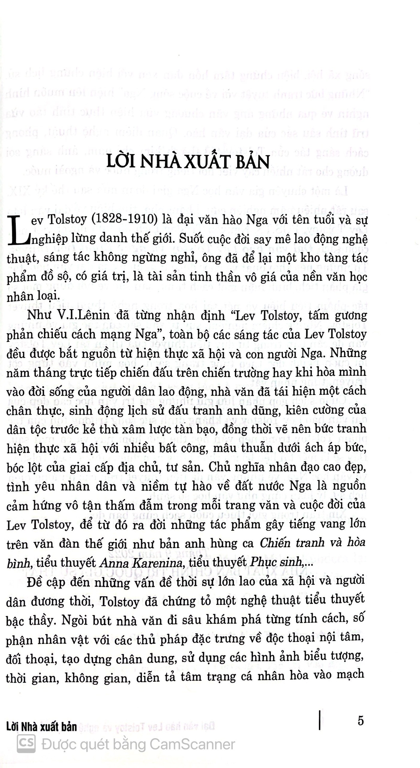 Đại văn hào Lev Tolstoy và nghệ thuật tiểu thuyết