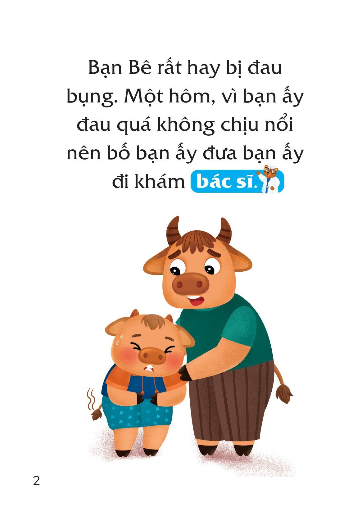 Sách Truyện Tranh Song Ngữ Việt Anh Cho Bé - Ăn Đúng Cách Uống Đúng Mực