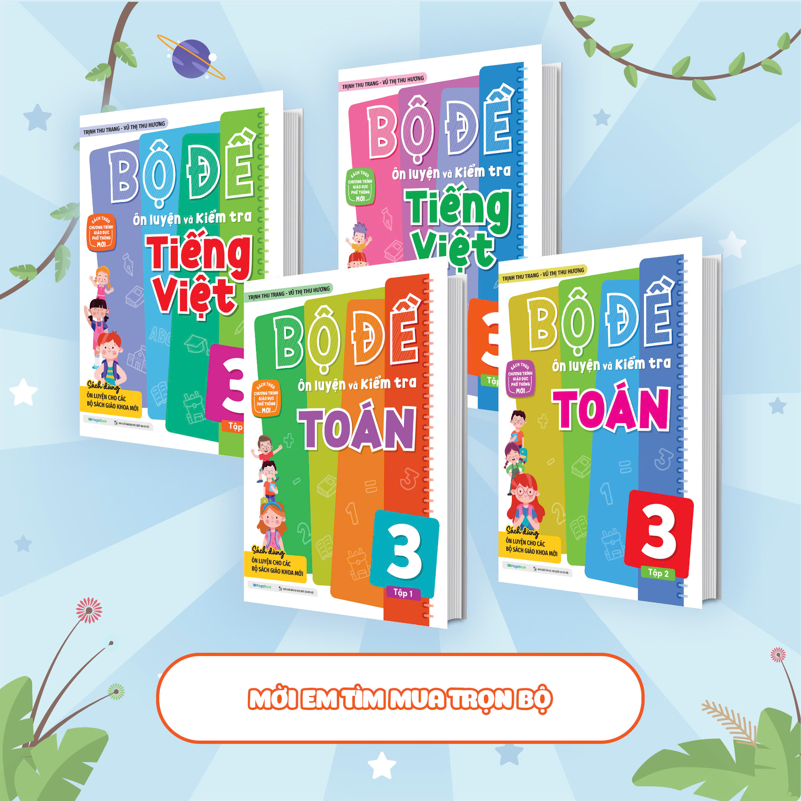 Combo Bộ đề ôn luyện và kiểm tra Toán lớp 3 (2 Tập)