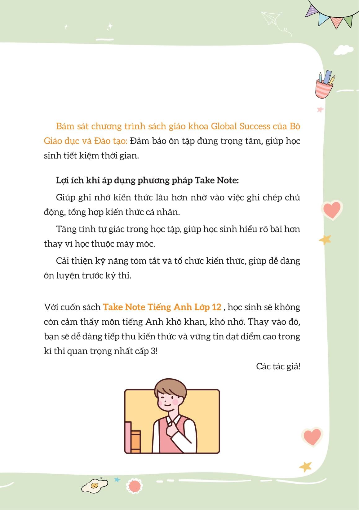 Sách - Takenote Tiếng Anh Lớp 12