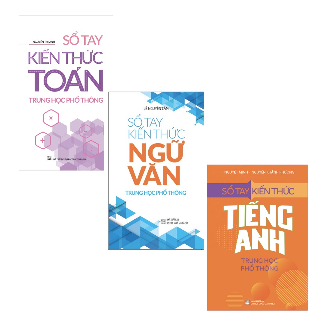 Sách: Combo Sổ Tay Kiến Thức Trung Học Phổ Thông ( Toán - Anh - Văn)