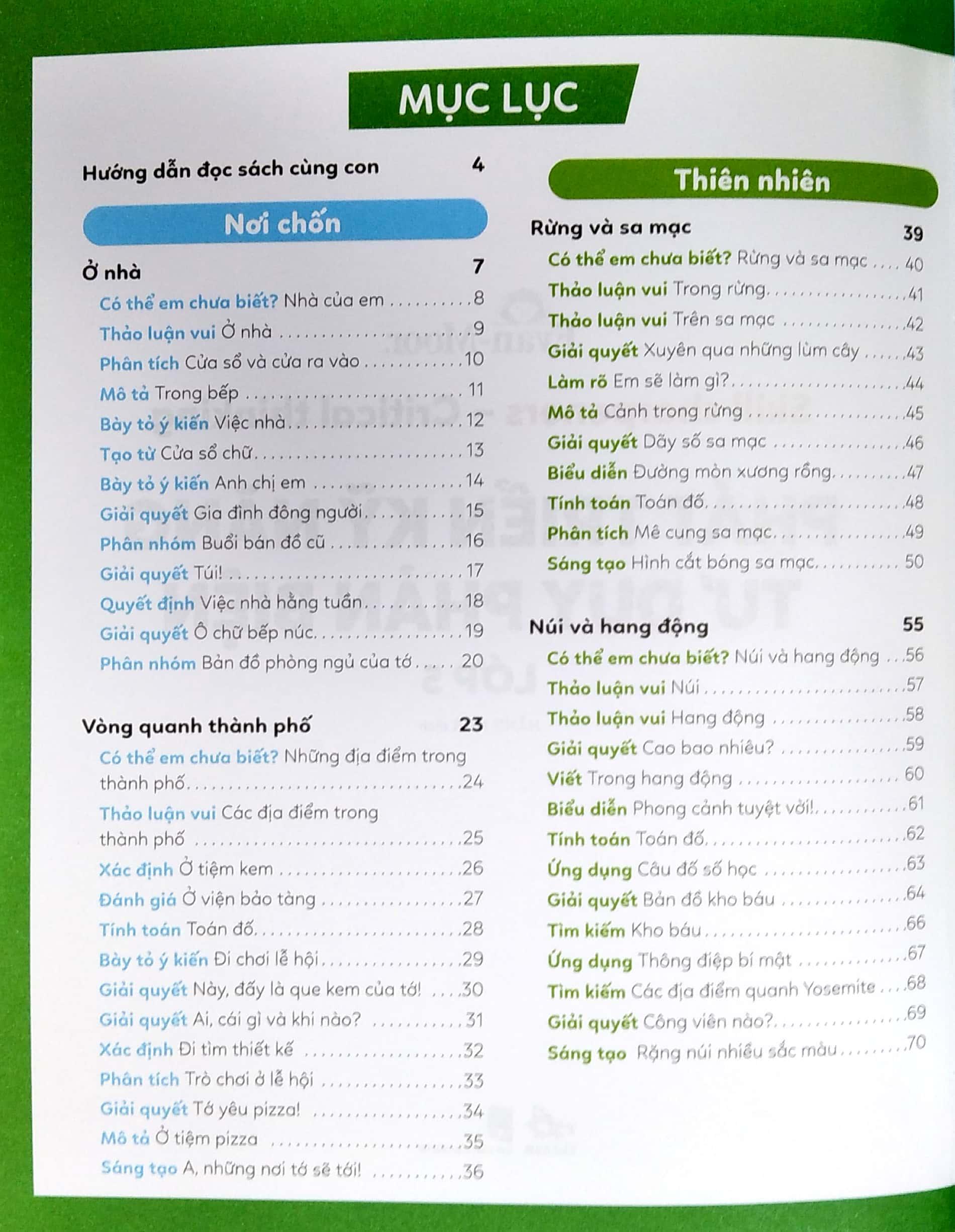 Phát Triển Kỹ Năng Tư Duy Phản Biện – Lớp 5