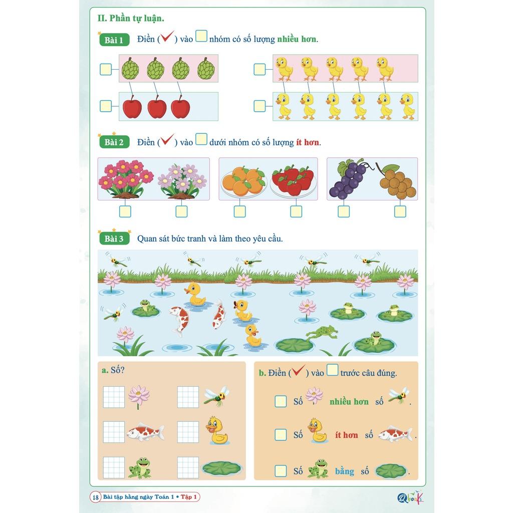 Sách - Bài Tập Hằng Ngày Toán Lớp 1 - Kết Nối Tri Thức Với Cuộc Sống - Tập 1 (1 cuốn)