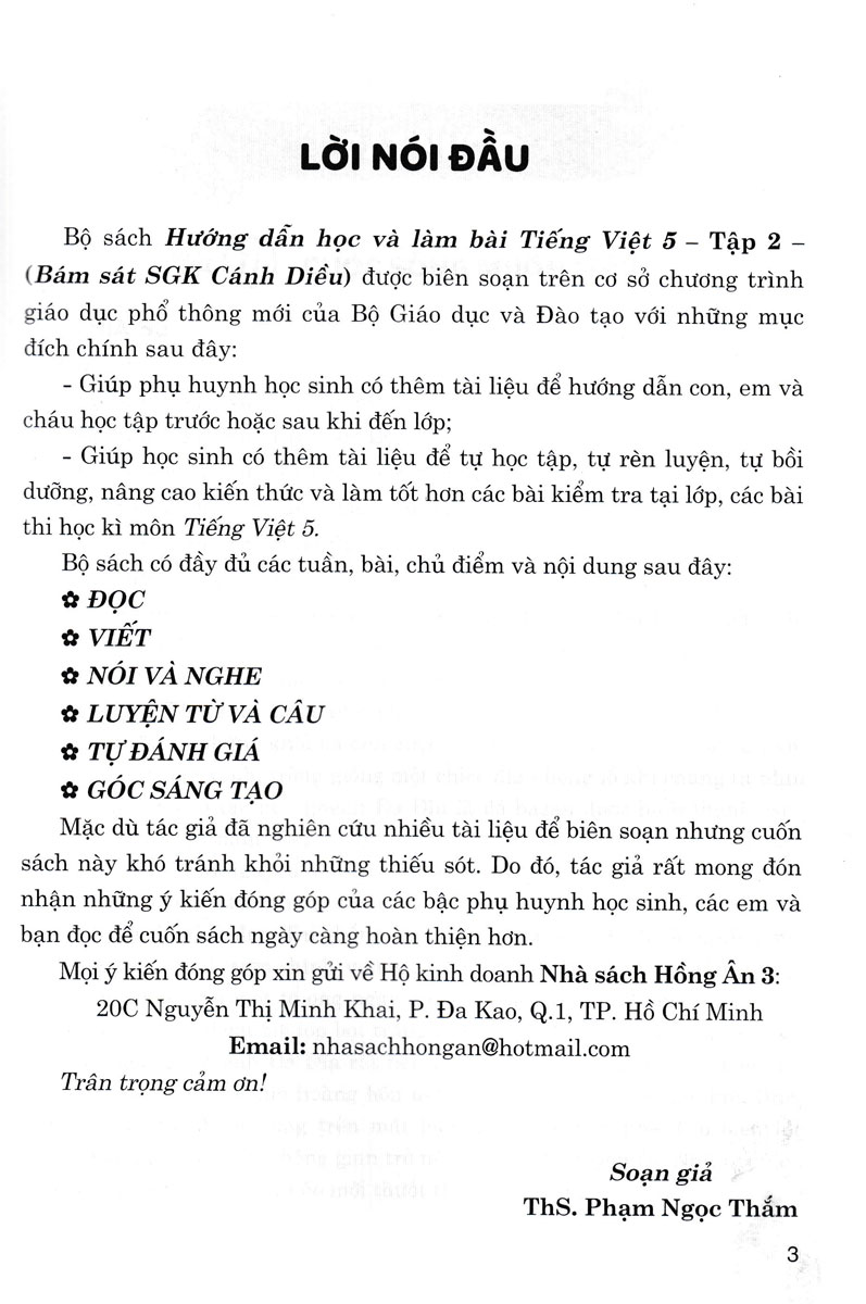 Hướng Dẫn Học Và Làm Bài Tiếng Việt 5 (Bám Sát SGK Cánh Diều) - HA