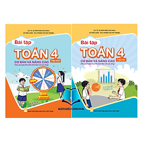 Sách - Combo Bài tập toán 4 cơ bản và nâng cao - tập 1 + 2 ( kết nối )