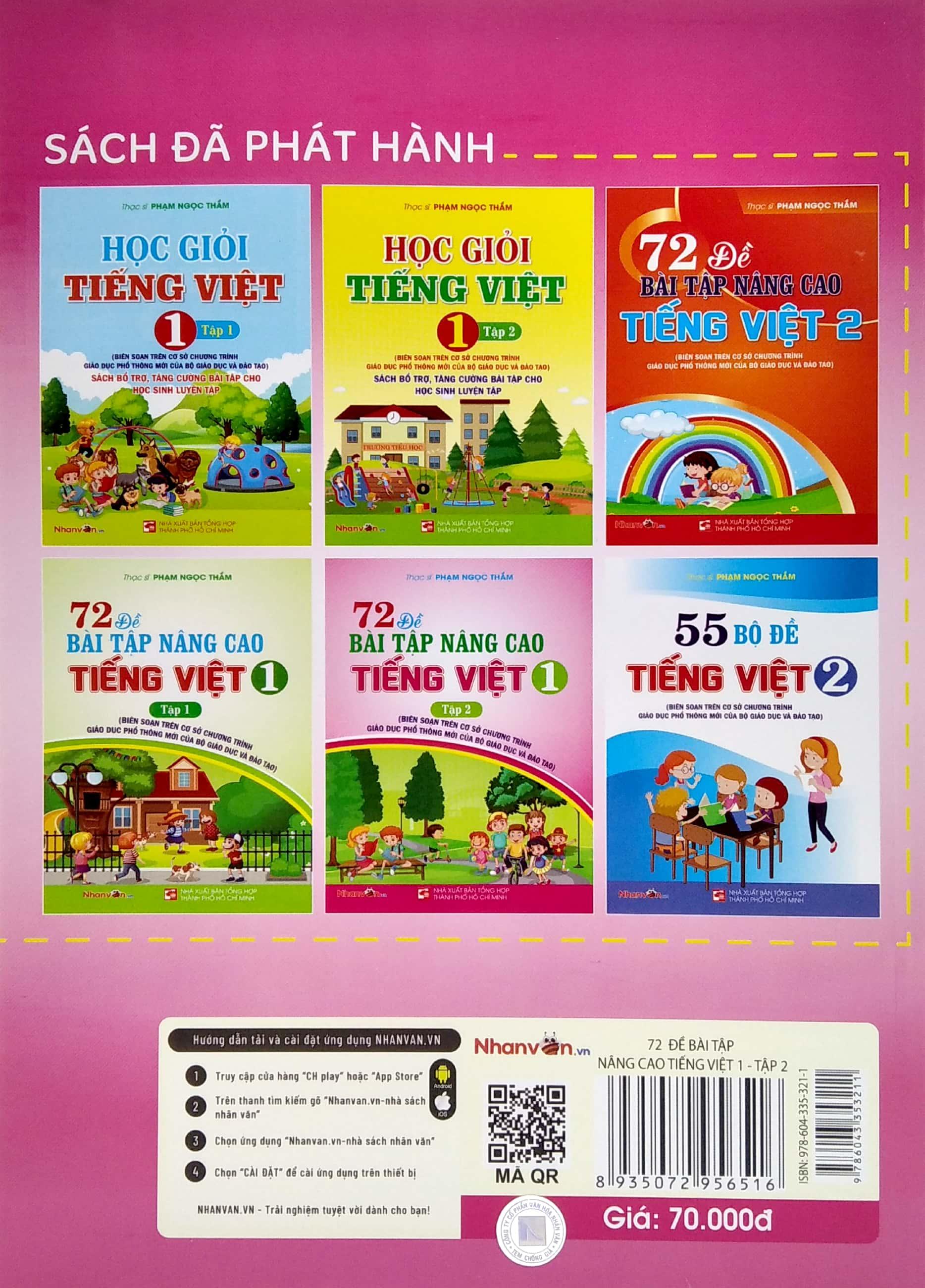 72 Đề Bài Tập Nâng Cao Tiếng Việt Lớp 1 - Tập 2
