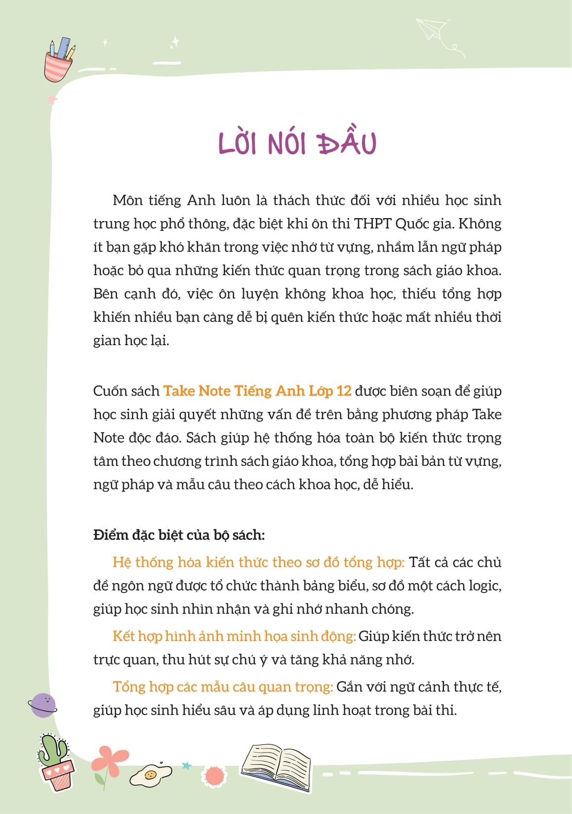 Sách - Takenote Tiếng Anh Lớp 12