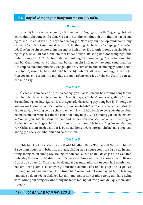 Sách 100 bài làm văn hay lớp 2 - ndbooks
