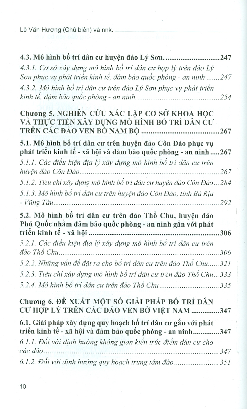 Mô Hình Bố Trí Dân Cư Phục Vụ Phát Triển Kinh Tế - Xã Hội Bền Vững Hệ Thống Đảo Ven Bờ Việt Nam (Bộ Sách Chuyên Khảo Biển Và Công Nghệ Biển) (Bìa Cứng)