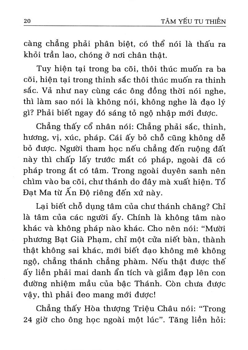 Tâm Yếu Tu Thiền