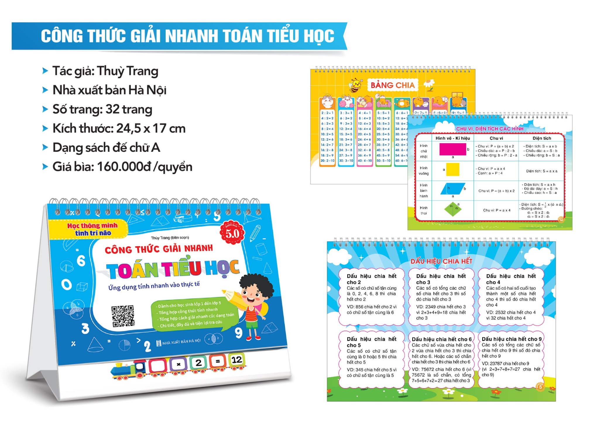 Học thông minh tinh trí não - Công thức giải nhanh Toán tiểu học