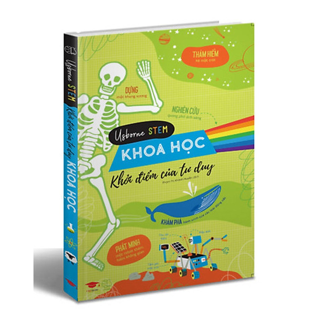 Sách khởi điểm của tư duy toán học kỹ thuật khoa học sách phát triển tư duy cho trẻ 5 - 10 tuổi usborne stem bộ 3 cuốn Á Châu books