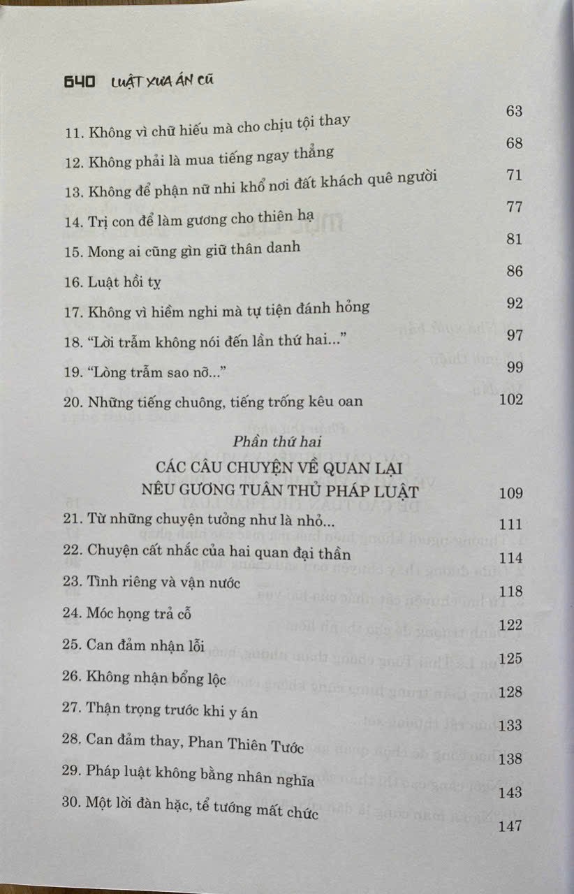 Luật Xưa Án Cũ
