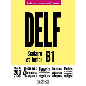 Sách luyện thi tiếng Pháp - Delf Junior/Scolaire B1 + Audio En Telechargement Nouveau Format D