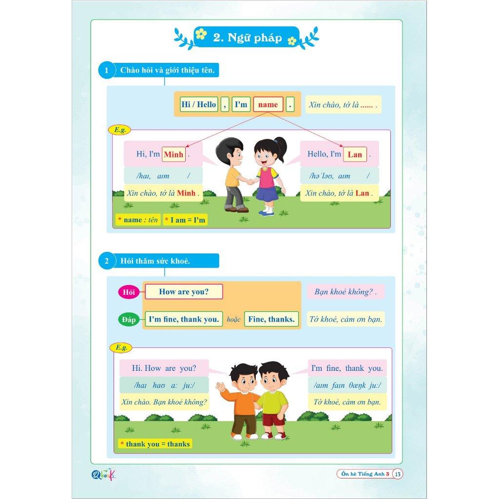 Ôn Hè Tiếng Anh Lớp 3 - Dành cho học sinh lớp 3 lên 4 - Bản Quyền
