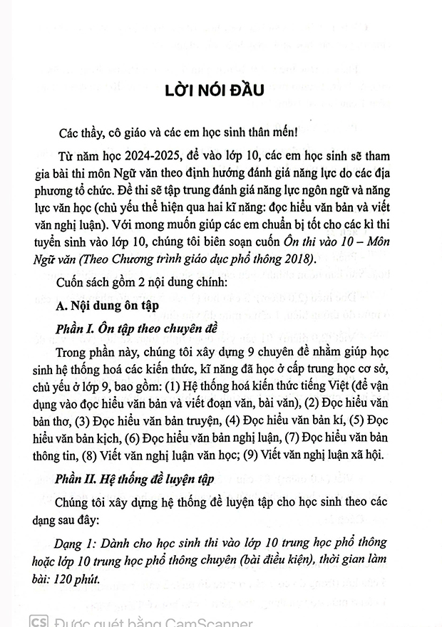 Ôn luyện thi vào 10 Môn Ngữ văn - Theo chương trình Giáo dục phổ thông 2018