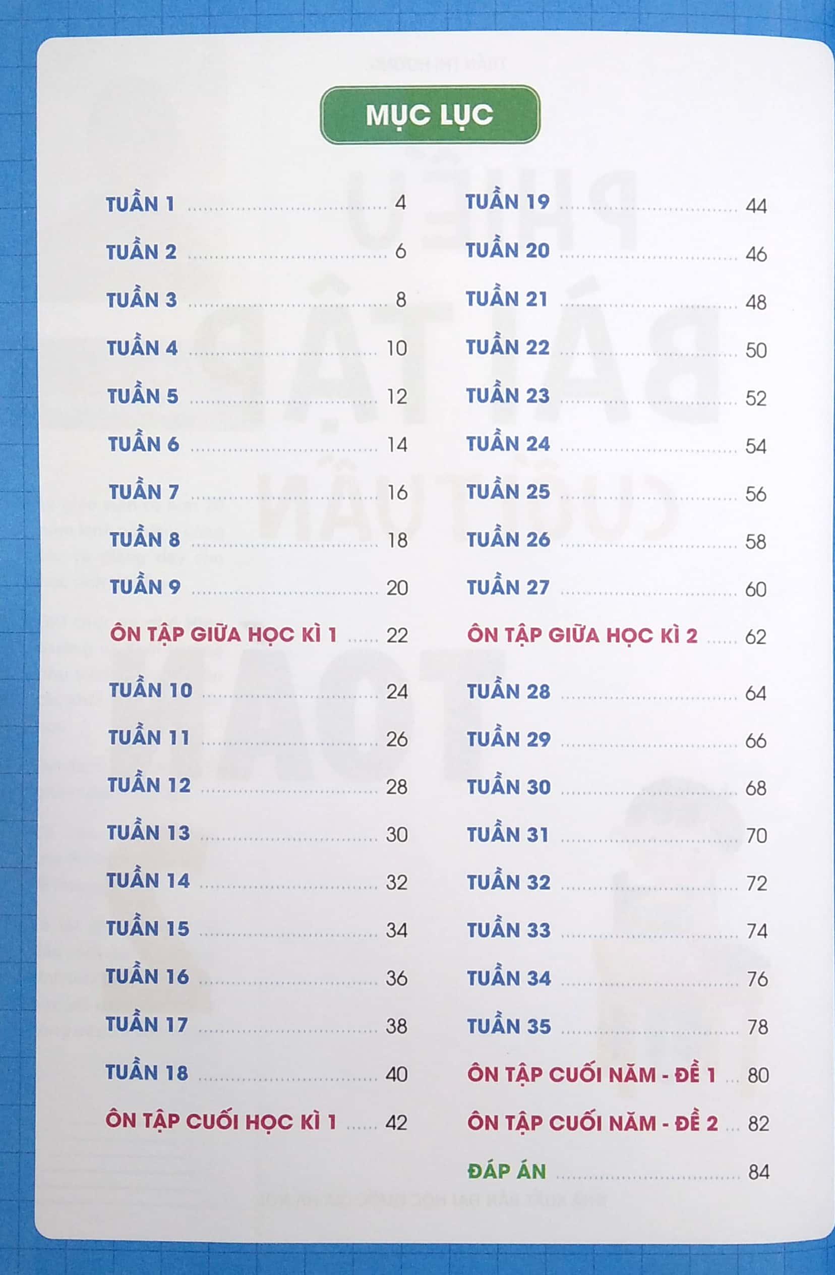 Phiếu Bài Tập Cuối Tuần - Toán 2