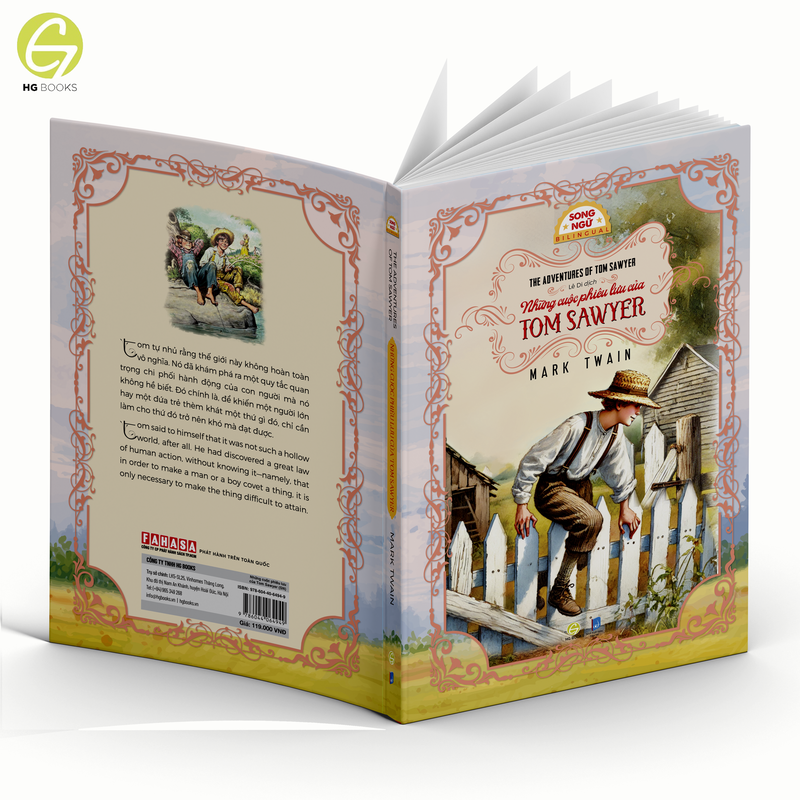 Những cuộc phiêu lưu của Tom Sawyer - Sách song ngữ kinh điển, có note từ vựng, tặng kèm file nghe - HG Books