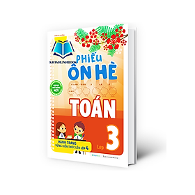 Sách - Phiếu ôn hè Toán lớp 3 (MG)