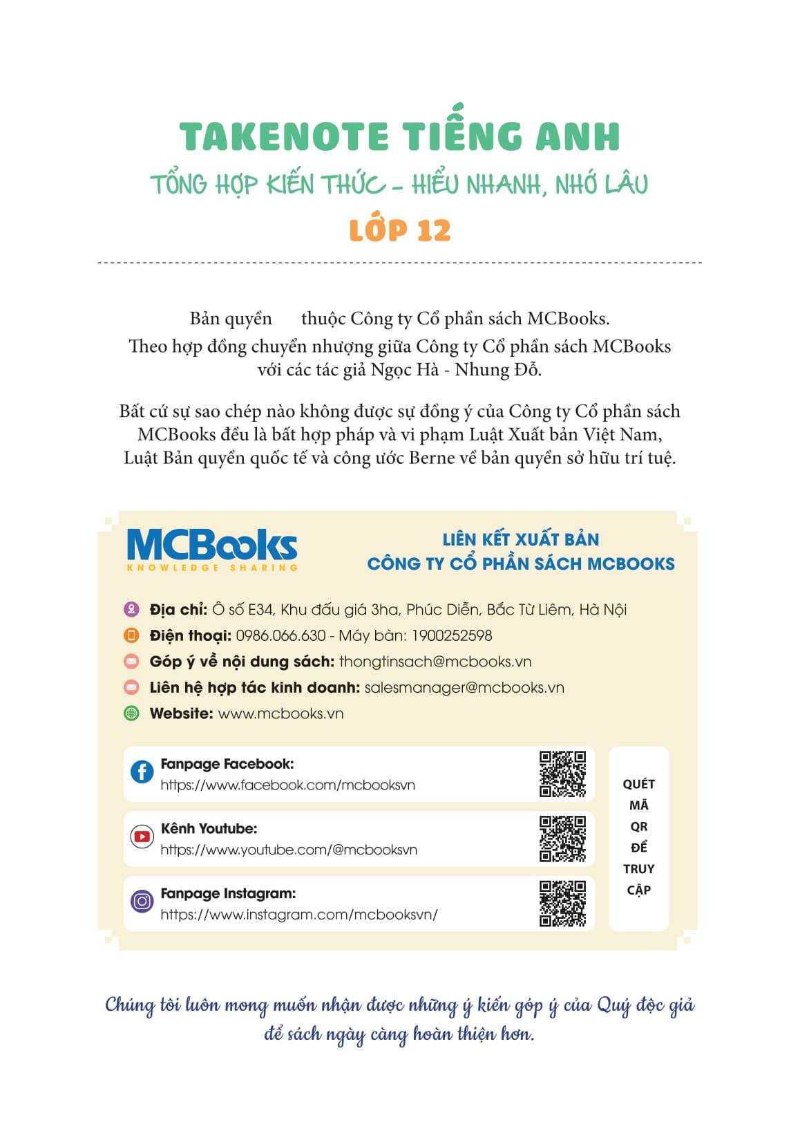 Sách - Takenote Tiếng Anh Lớp 12