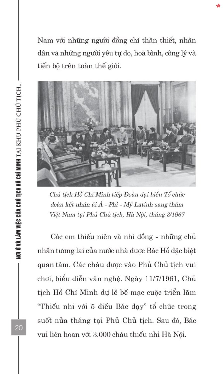 Nơi ở và làm việc của Chủ tịch Hồ Chí Minh tại Khu Phủ Chủ tịch - Hà Nội - bản in 2025
