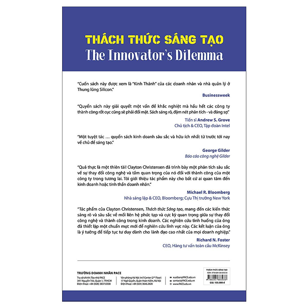 Sách PACE Books - Thách thức sáng tạo (The Innovator