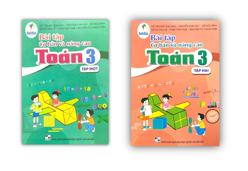 Sách - Combo Bài tập cơ bản và nâng cao toán 3 tập 1 + 2 ( cánh diều )