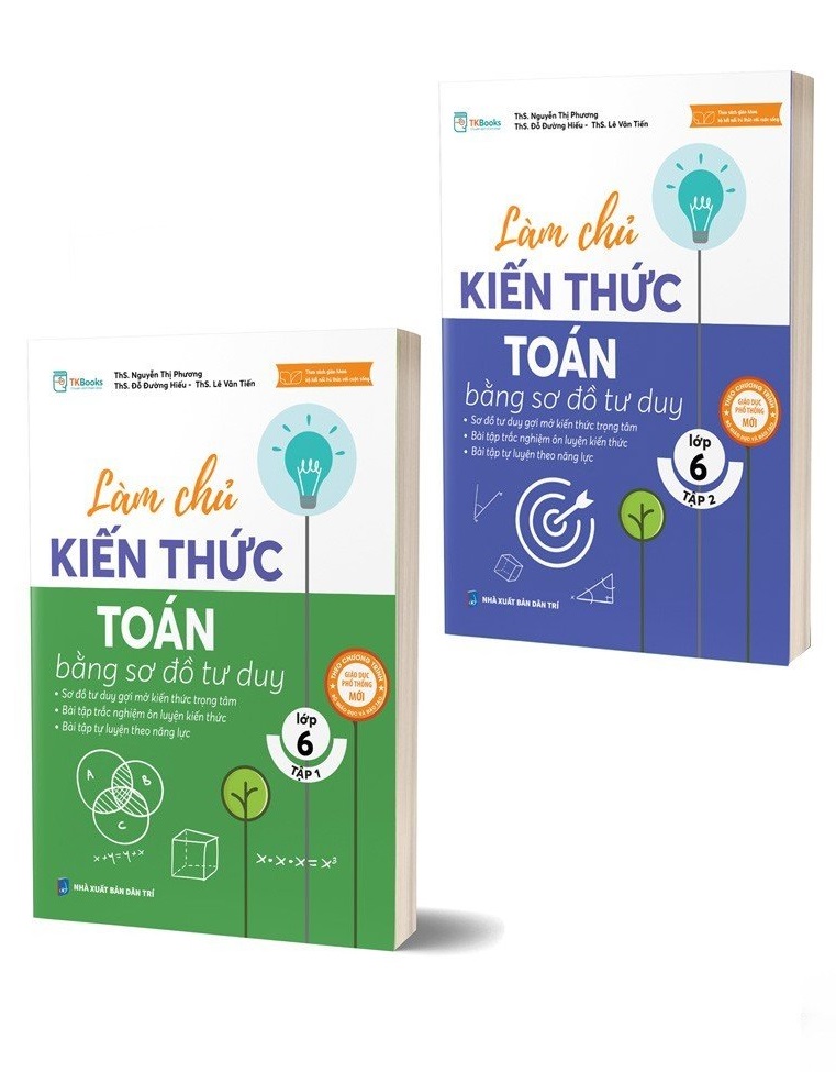 Combo Làm chủ kiến thức toán bằng sơ đồ tư duy lớp 6