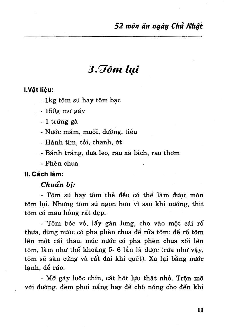 52 Món Ăn Ngày Chủ Nhật