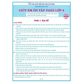 Sách - Giúp Em Ôn Tập Toán Lớp 8 - Dùng Chung Cho Các Bộ SGK Hiện Hành - Hồng Ân