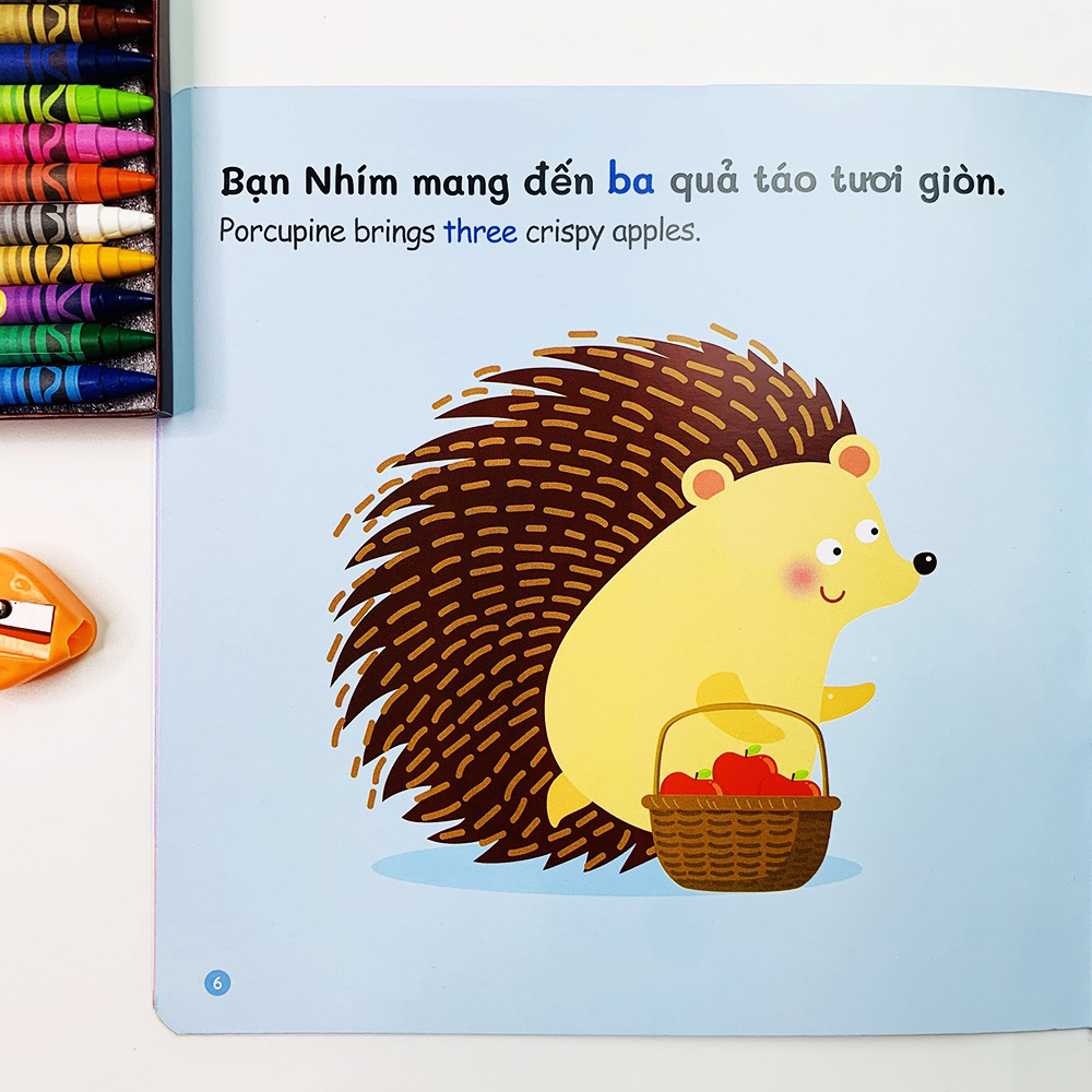 Sách - Combo 8 cuốn Ehon Toán Học Đầu Đời Cùng Con Học Toán - Song Ngữ Việt Anh Cho Bé 0-3 Tuổi