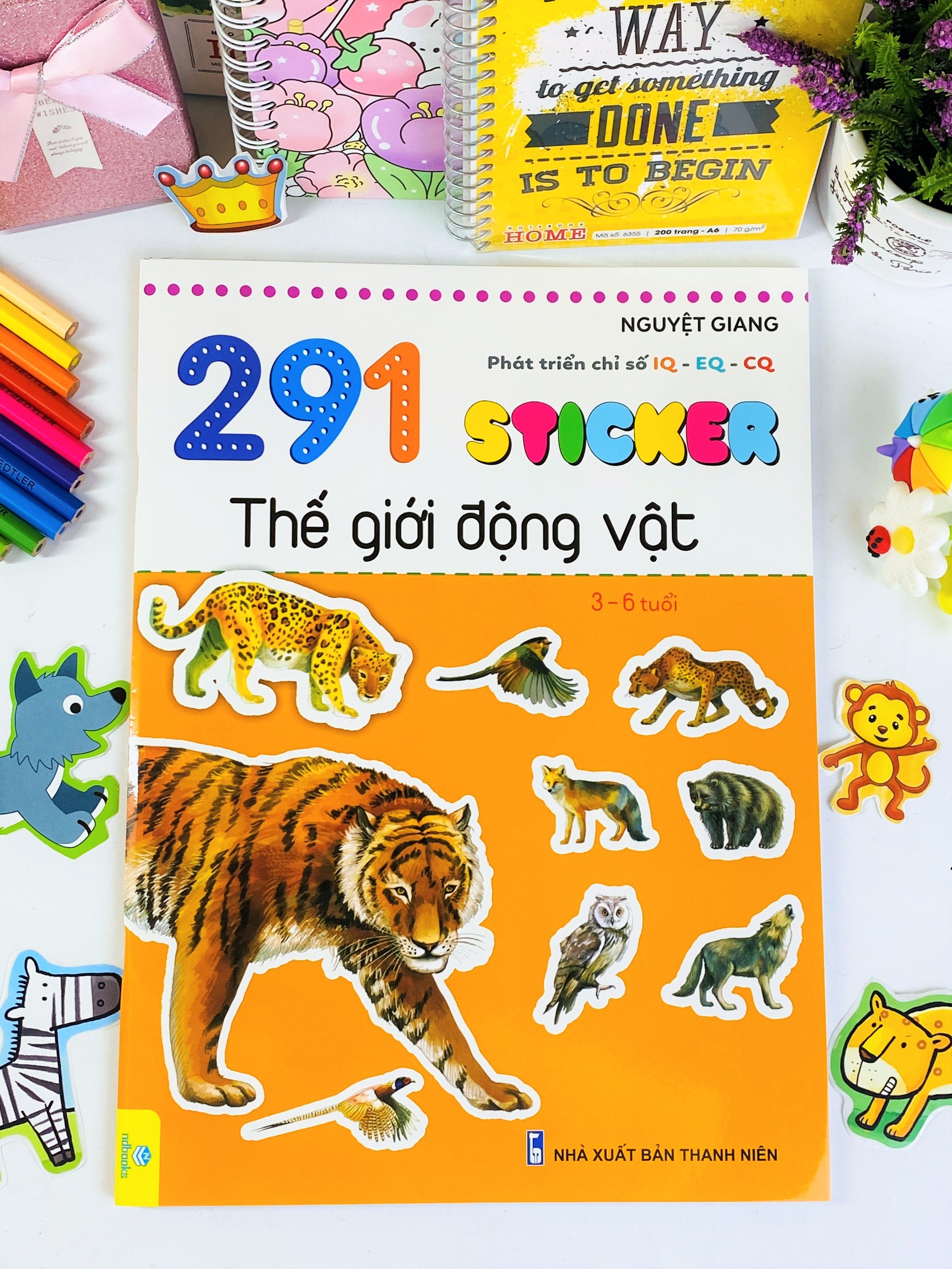 Sách Combo 5 cuốn Sticker phát triển chỉ số thông minh IQ-EQ-CQ dành cho bé từ 3-6 tuổi -Ndbooks