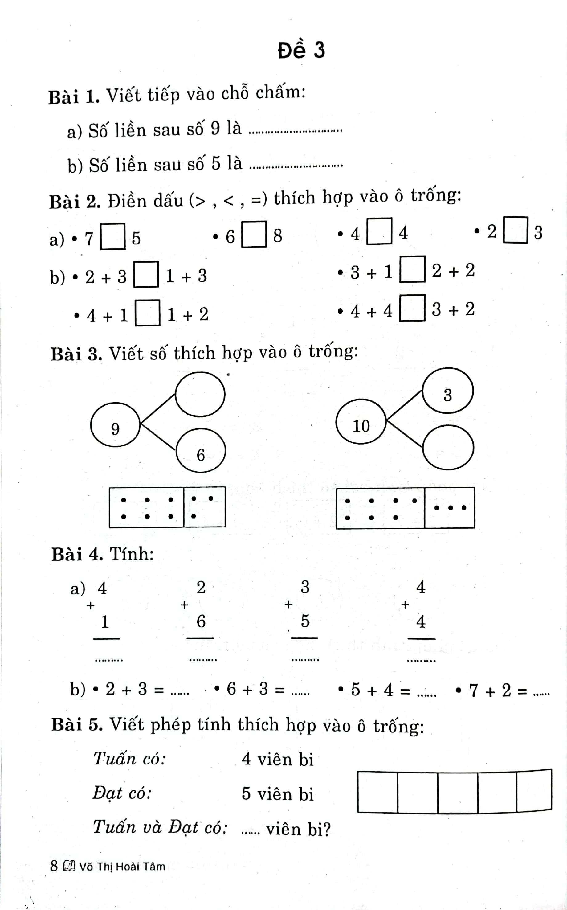 Đề Luyện Tập Kiểm Tra Toán 1 (Biên Soạn Theo Chương Trình Giáo Dục Phổ Thông Mới)