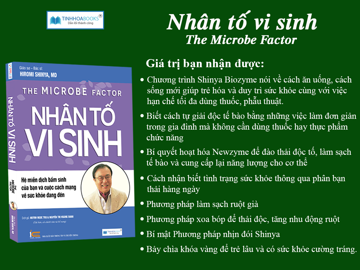 Combo 4 cuốn Bí mật dinh dưỡng (TB) + Toàn cảnh dinh dưỡng (TB) + Nhân tố vi sinh (TB) + Enzyme chống lão hoá (TB)