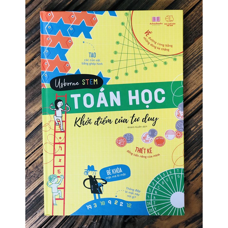 Sách khởi điểm của tư duy toán học kỹ thuật khoa học sách phát triển tư duy cho trẻ 5 - 10 tuổi usborne stem bộ 3 cuốn Á Châu books