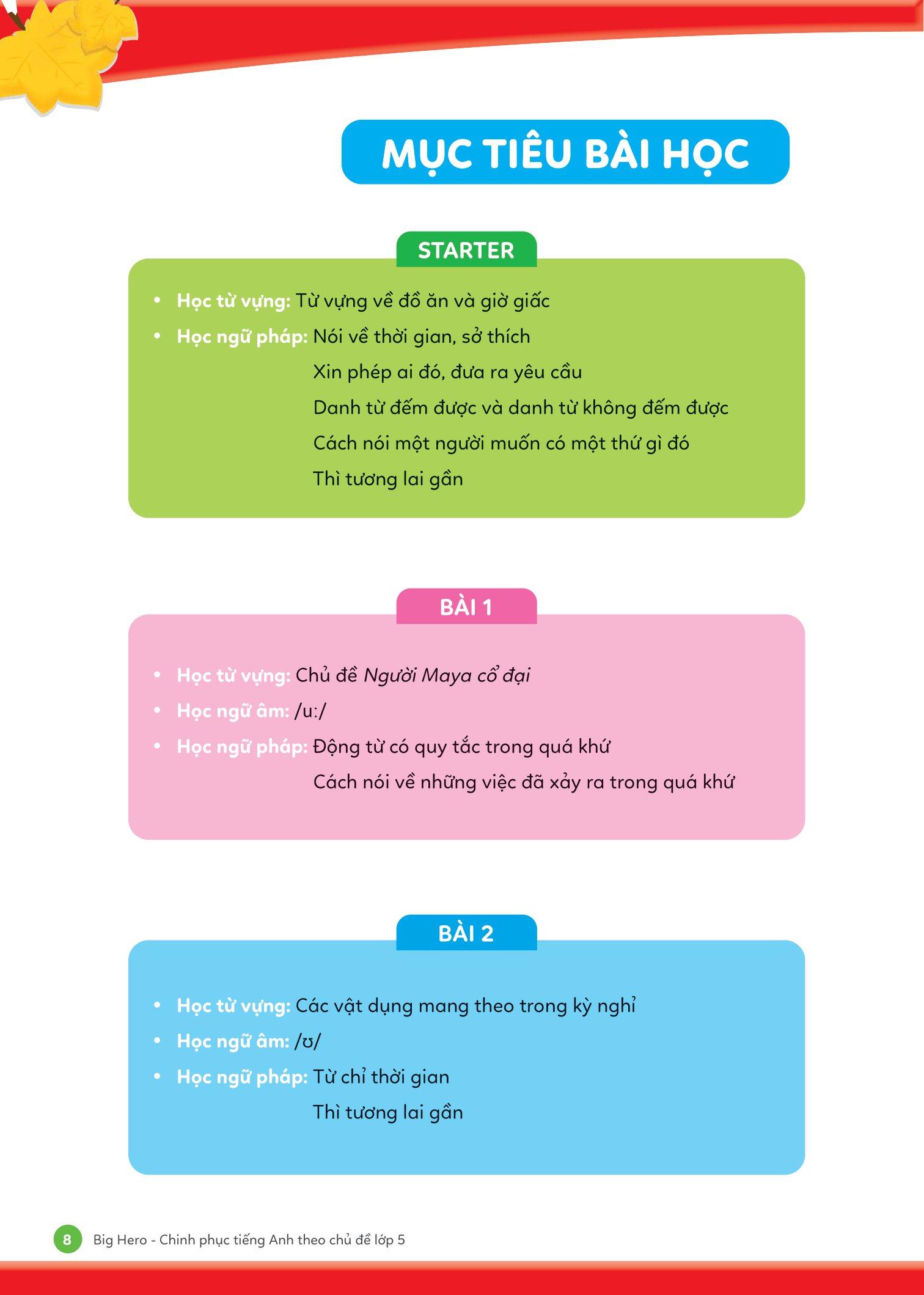 Big Hero Chinh Phục Tiếng Anh Theo Chủ Đề Lớp 5