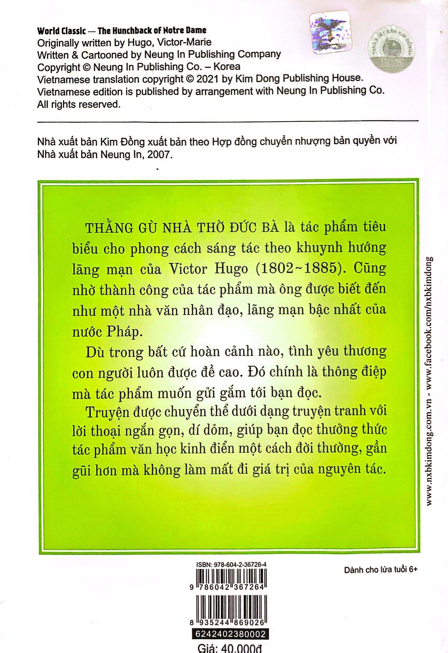 Danh Tác Thế Giới - Thằng Gù Nhà Thờ Đức Bà (Tái Bản 2022)