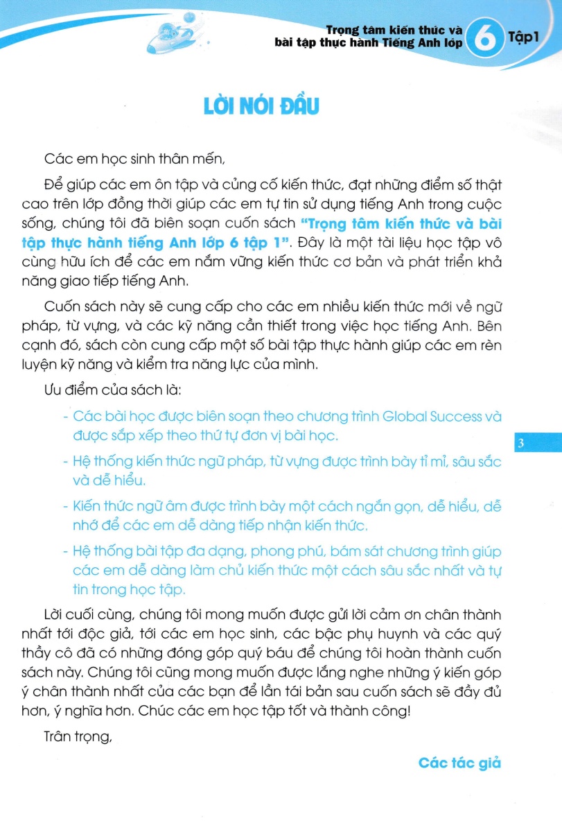 The Langmaster - Trọng Tâm Kiến Thức Và Bài Tập Thực Hành Tiếng Anh Lớp 6 Tập 1 (Có Đáp Án) - Global Success_MT