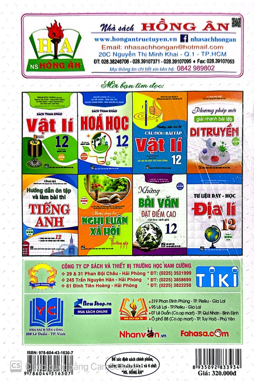 Sách - Trắc nghiệm chuyên đề giải tích 12 (HA)