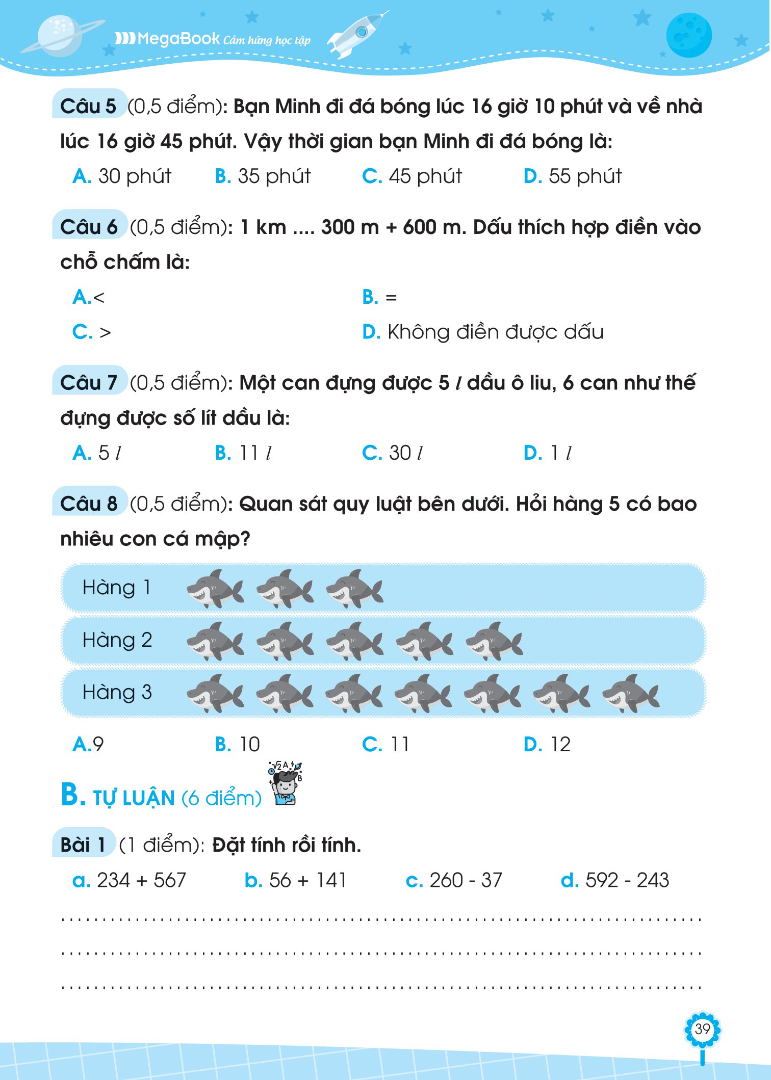 Đề Ôn Luyện Và Tự Kiểm Tra Toán Lớp 2 - Tập 2 (MEGA)