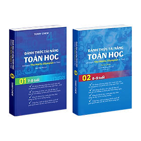 Combo 2 Cuốn Sách Đánh Thức Tài Năng Toán Học 1 và 2 -  Sách Song Ngữ ( Việt – Anh) Giúp Trẻ Vừa Học Toán Vừa Ôn Luyện Tiếng Anh, Dành Cho Học Sinh Lớp 1 Đến Lớp 3