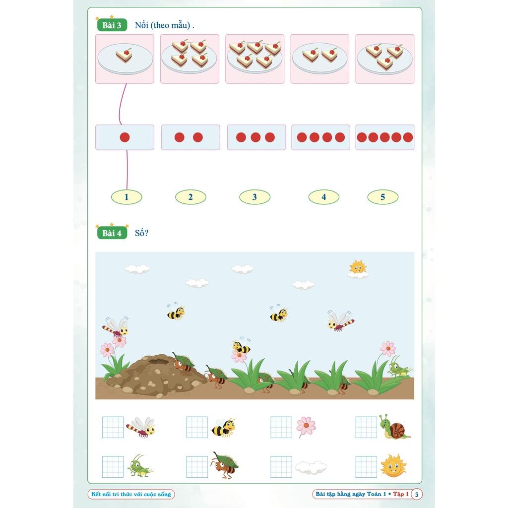 Sách - Bài Tập Hằng Ngày Toán Lớp 1 - Kết Nối Tri Thức Với Cuộc Sống - Tập 1 (1 cuốn)