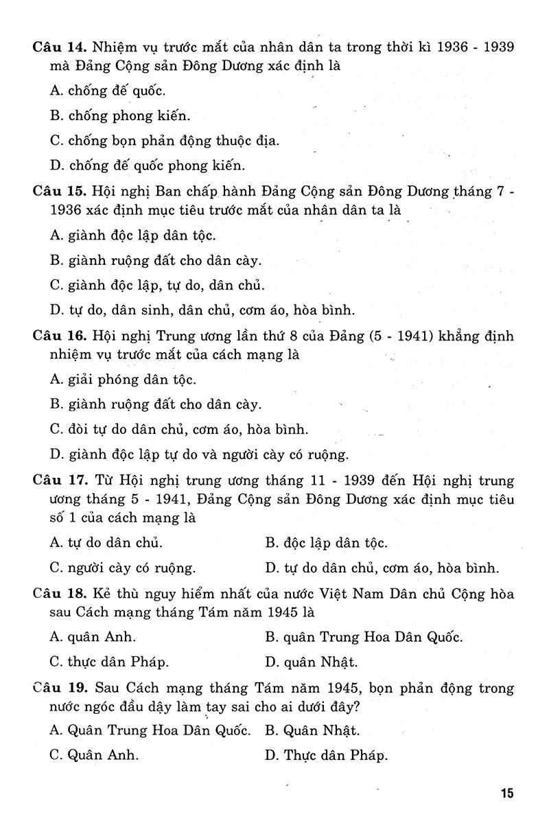 36 Bộ Đề Trắc Nghiệm Ôn Thi Trung Học Phổ Thông Quốc Gia 2019 - Khoa Học Xã Hội
