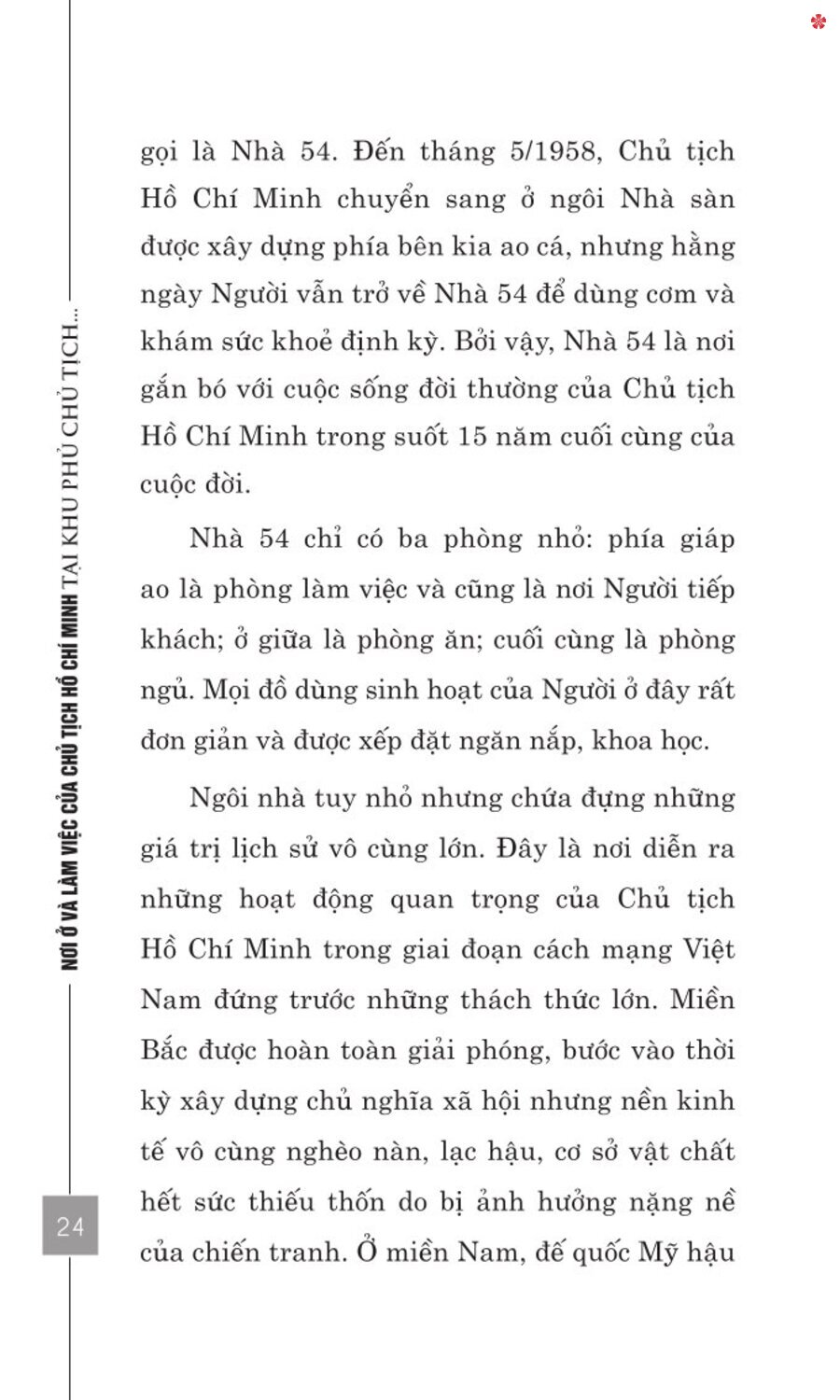 Nơi ở và làm việc của Chủ tịch Hồ Chí Minh tại Khu Phủ Chủ tịch - Hà Nội - bản in 2025