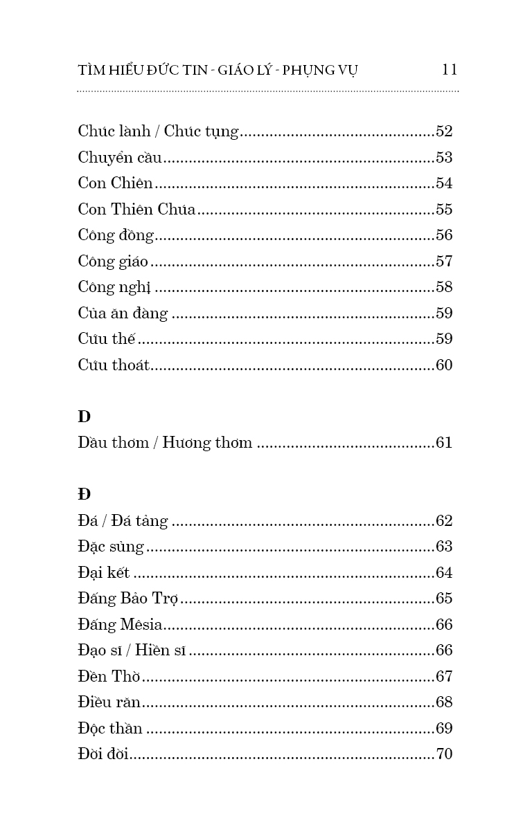 TỪ NGỮ GIẢN LƯỢC – Tìm Hiểu Đức Tin – Giáo Lý – Phụng Vụ