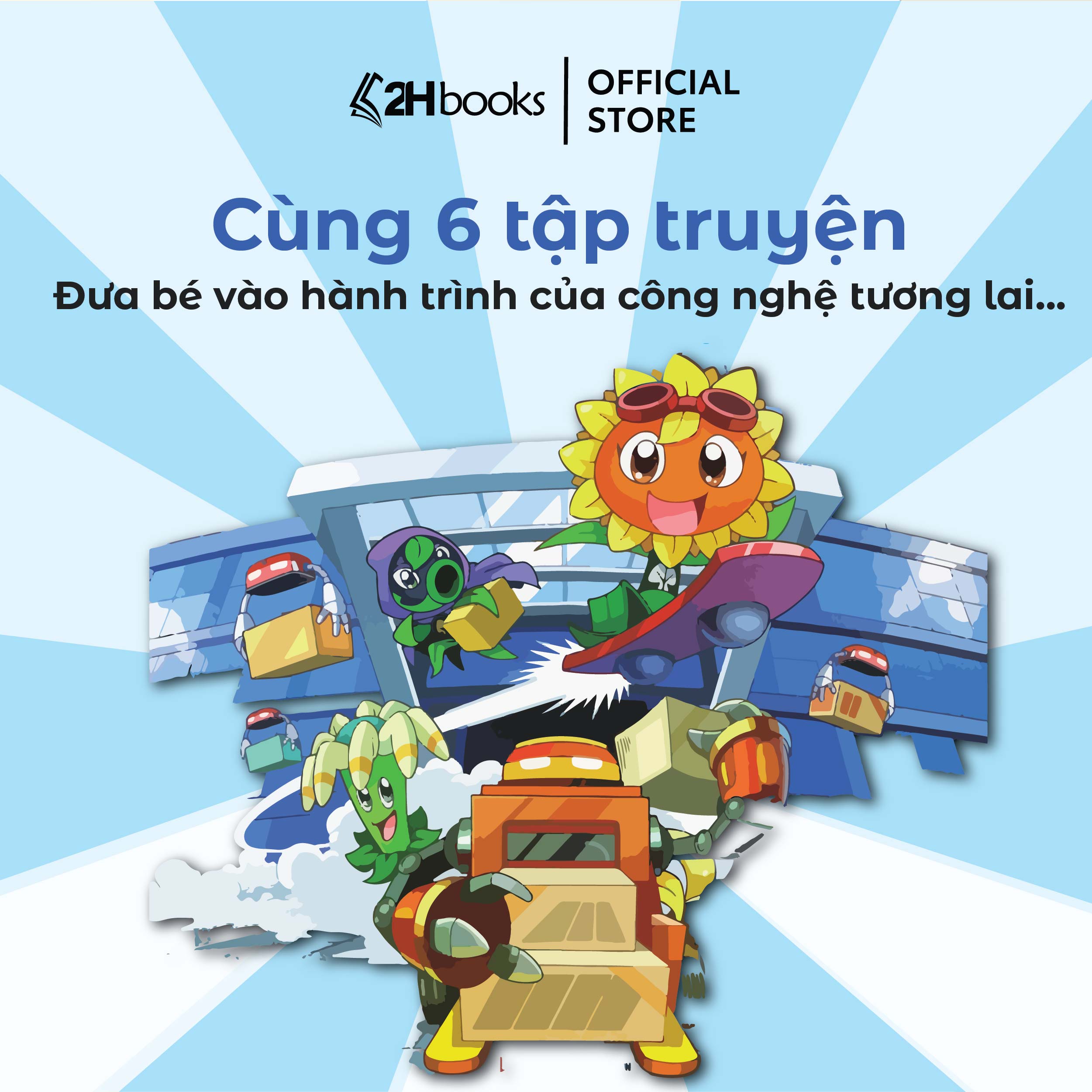 Sách Plants vs Zombies, Trái cây đại chiến zombie, Thế giới Robot, Truyện tranh cho bé, 2HBooks