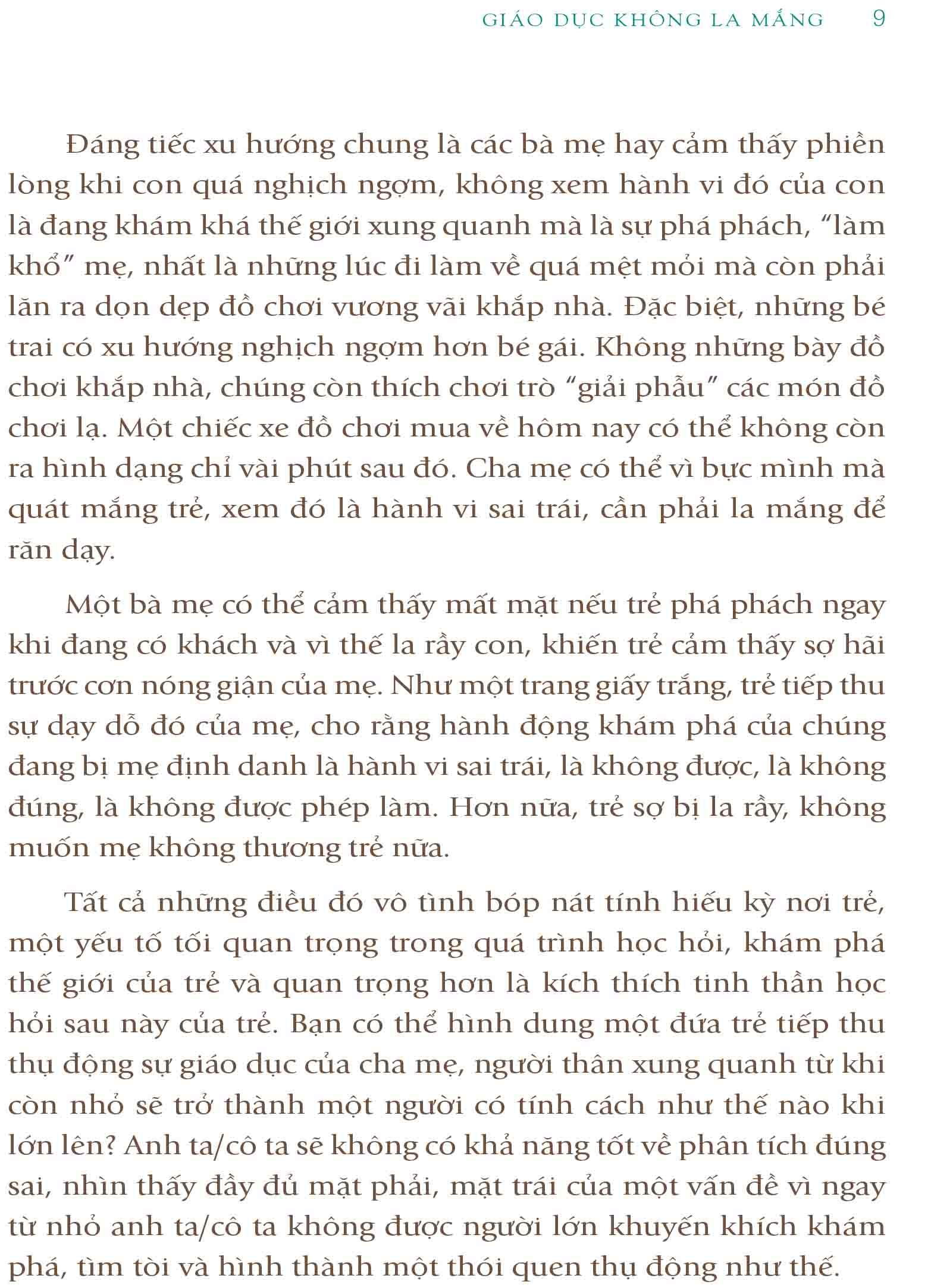 Giáo Dục Không La Mắng