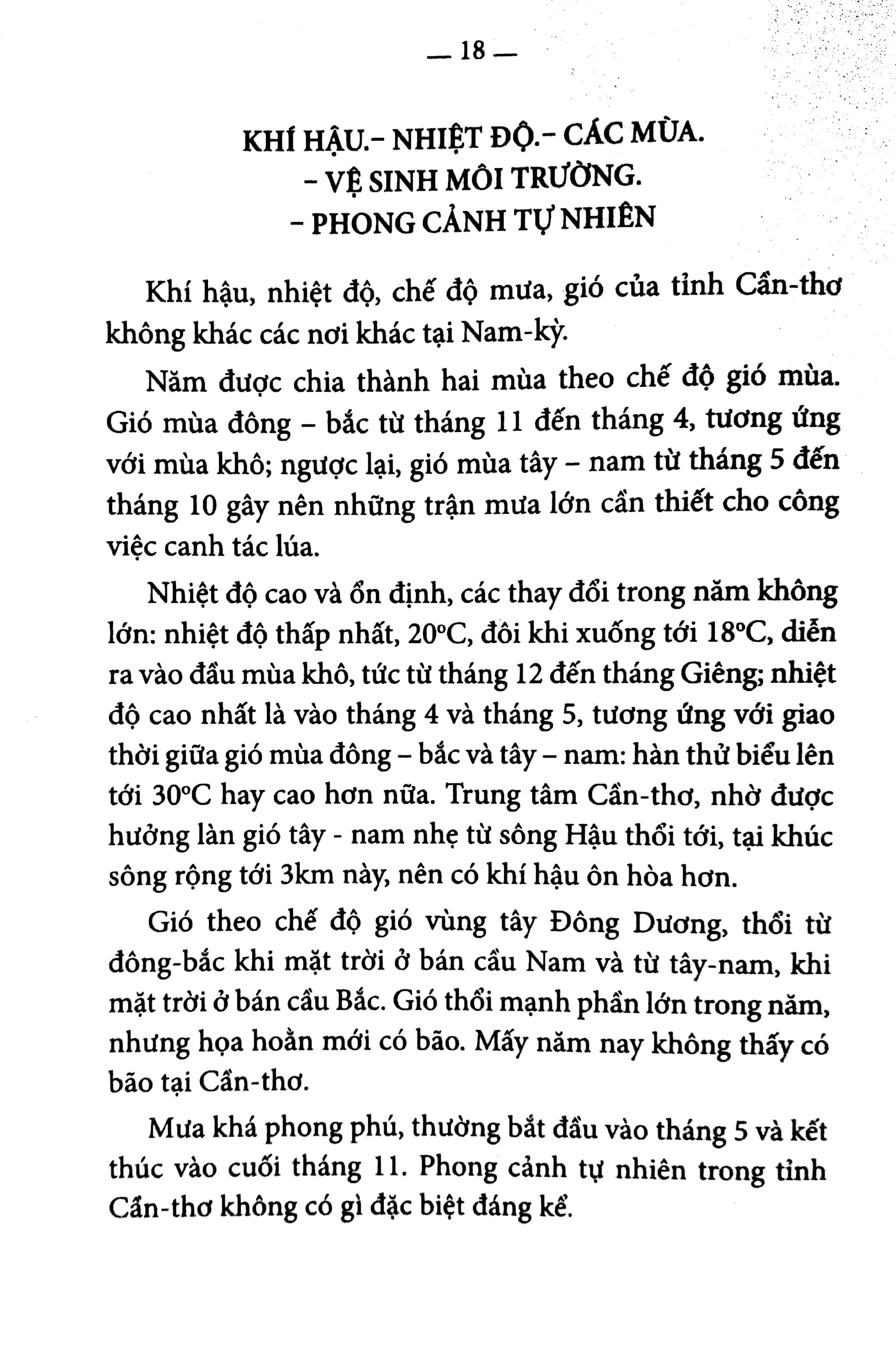 Chuyên Khảo Về Tỉnh Cần Thơ - Địa Lý Học: Tự Nhiên, Kinh Tế Và Lịch Sử Nam Kỳ (Tập X - 1904)